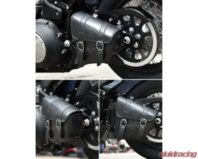 Kemimoto Synthetic Leather Swing Arm Bags Left Side Harley - F1801-03501BK