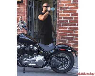 Kemimoto Synthetic Leather Swing Arm Bags Left Side Harley - F1801-03501BK