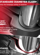 Kemimoto Motorcycle Highway Pegs Foot Rest                                     - F1802-00402MB - Image 4