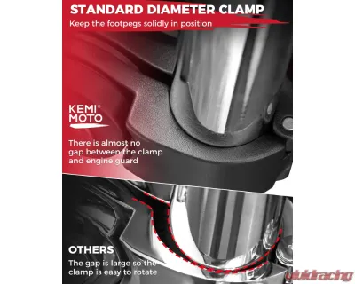 Kemimoto Motorcycle Highway Pegs Foot Rest - F1802-00402MB
