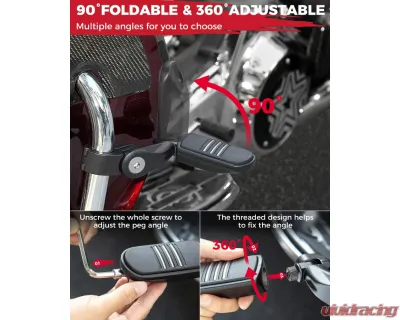 Kemimoto Motorcycle Highway Pegs Foot Rest - F1802-00402MB