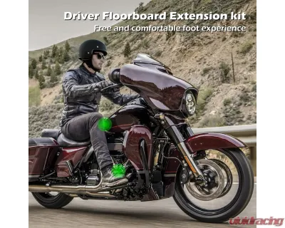 Kemimoto Driver Floorboard Extenders Kit Harley - F1802-01101BK