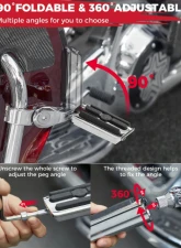 Kemimoto Highway Pegs Foot Rest Harley                                     - F1802-03002BK - Image 6