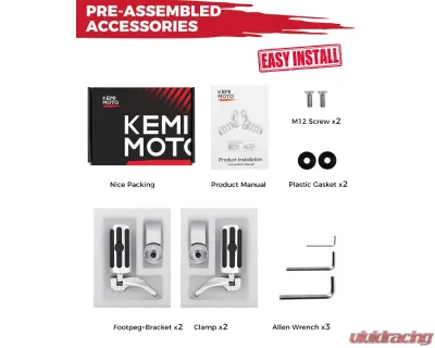 Kemimoto Highway Pegs Foot Rest Harley - F1802-03002BK