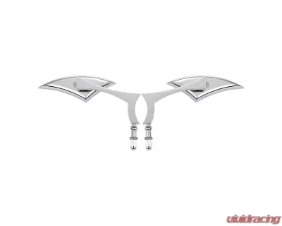 Kemimoto Spear Blade Rear View Mirrors Chrome Harley - F1804-01301CH
