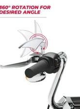 Kemimoto Spear Blade Rear View Mirrors Chrome Harley                                     - F1804-01301CH - Image 4