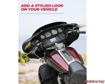 Kemimoto Spear Blade Rear View Mirrors Chrome Harley - F1804-01301CH