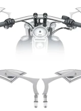 Kemimoto Spear Blade Rear View Mirrors Chrome Harley                                     - F1804-01301CH - Image 9
