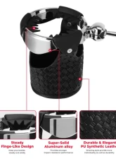 Kemimoto PU Leather Passenger Cup Holders Harley                                     - F1813-00901 - Image 3