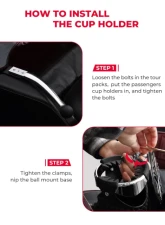 Kemimoto PU Leather Passenger Cup Holders Harley                                     - F1813-00901 - Image 4