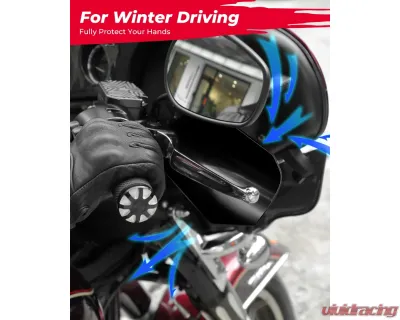 Kemimoto Motorcycle Handguard Shield 2 Pack Harley - F1813-01302BK