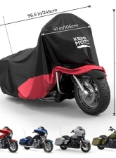 Kemimoto Motorcycle CoverTouring Models Road King Street Glide Road Glide                                     - F1814-00201RD - Image 3