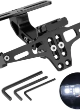 Kemimoto Universal Fender Eliminator License Plate Bracket Motorcycle                                     - FFEUN002BK - Image 2