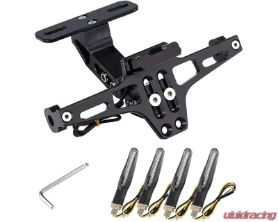 Kemimoto Universal Fender Eliminator License Plate Bracket Motorcycle - FFEUN002BK