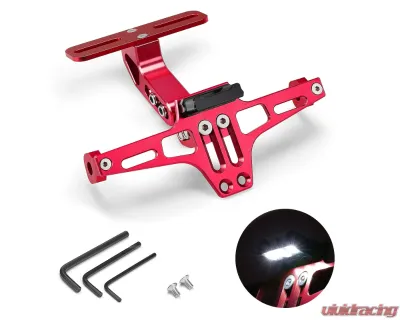 Kemimoto Universal Fender Eliminator License Plate Bracket Motorcycle - FFEUN002RD