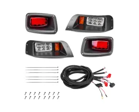 Kemimoto Golf Cart Headlight | Tail Light Kit Assembly EZGO TXT 1996-2013