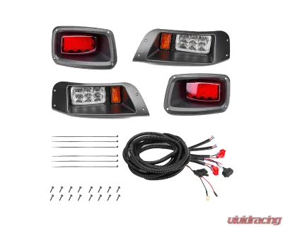 Kemimoto Golf Cart Headlight | Tail Light Kit Assembly EZGO TXT 1996-2013 - FGFHLTL001
