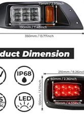 Kemimoto Golf Cart Headlight | Tail Light Kit Assembly EZGO TXT 1996-2013                                     - FGFHLTL001 - Image 2