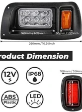 Kemimoto 12V LED Headlight | Tail Light Kit Gas / Electric Club Car DS 1993                                     - FGFHLTL005 - Image 4