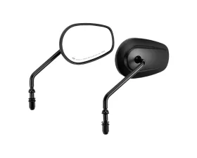 Kemimoto Black Long Stem Side Rear View Mirrors Harley