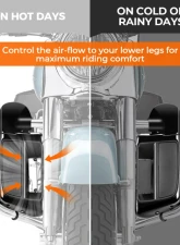 Kemimoto Lower Vented Leg Fairings w/ Speakers Harley                                     - FHADA445 - Image 2