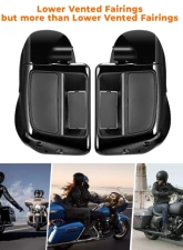 Kemimoto Lower Vented Leg Fairings w/ Speakers Harley                                     - FHADA445 - Image 6