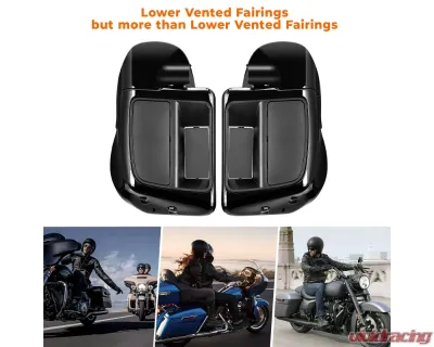 Kemimoto Lower Vented Leg Fairings w/ Speakers Harley - FHADA445