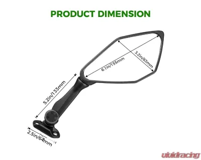 Kemimoto Motorcycle Side View Mirror Ninja - FMIKA012