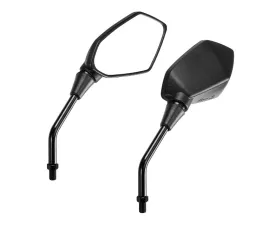 Kemimoto Motorcycle Mirrors / Convex Handlebar Rear View Side Mirror w/ M8 M10 Bolt