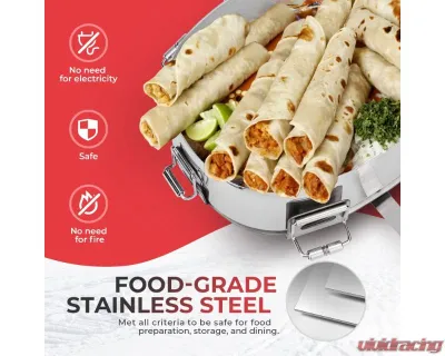 Kemimoto Snowmobile Food Warmer Stainless Muffler Exhaust CookerArctic Cat Polaris UTV ATV Motorcycle - FSMFW001