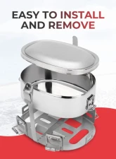 Kemimoto Snowmobile Food Warmer Stainless Muffler Exhaust CookerArctic Cat Polaris UTV ATV Motorcycle                                     - FSMFW001 - Image 5