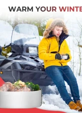 Kemimoto Snowmobile Food Warmer Stainless Muffler Exhaust CookerArctic Cat Polaris UTV ATV Motorcycle                                     - FSMFW001 - Image 7