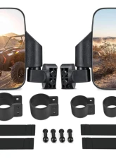 Kemimoto UTV 360 Degree Adjustable Side Mirrors w/ 1.75" -2" Roll Bar Cage Polaris RZR                                     - FTVMI017WH - Image 9
