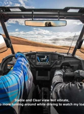 Kemimoto UTV 360 Degree Adjustable Side Mirrors w/ 1.75" -2" Roll Bar Cage Polaris RZR                                     - FTVMI017WH - Image 2