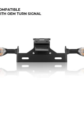 Kemimoto Fender Eliminator License Plate Bracket Kawasaki Z125 / Z125 Pro                                     - FZ125P012BK - Image 3
