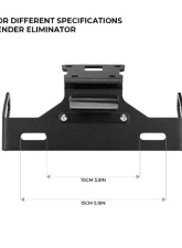Kemimoto Fender Eliminator License Plate Bracket Kawasaki Z125 / Z125 Pro                                     - FZ125P012BK - Image 4