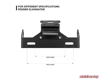 Kemimoto Fender Eliminator License Plate Bracket Kawasaki Z125 / Z125 Pro - FZ125P012BK