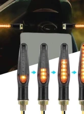 Kemimoto 4PCS Motorcycle Turn Signal Light / 12V LED Turn Indicator Flowing Lights w/ E24 Mark                                     - FZH0074-02 - Image 8