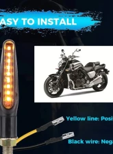 Kemimoto 4PCS Motorcycle Turn Signal Light / 12V LED Turn Indicator Flowing Lights w/ E24 Mark                                     - FZH0074-02 - Image 5