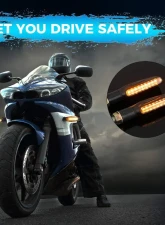 Kemimoto 4PCS Motorcycle Turn Signal Light / 12V LED Turn Indicator Flowing Lights w/ E24 Mark                                     - FZH0074-02 - Image 7