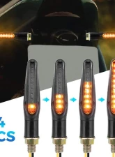 Kemimoto 4PCS Motorcycle Turn Signal Light / 12V LED Turn Indicator Flowing Lights w/ E24 Mark                                     - FZH0074-02 - Image 8