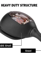 Kemimoto Motorcycle Turn Signal Mirror                                     - FZH0181-02 - Image 5