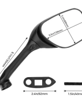 Kemimoto Motorcycle Turn Signal Mirror                                     - FZH0181-02 - Image 8