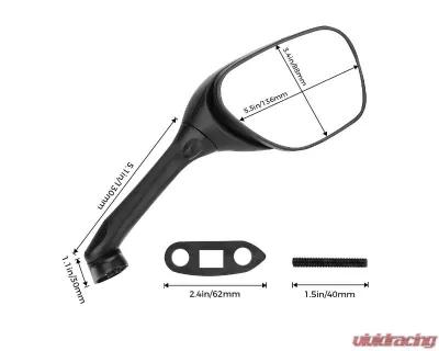 Kemimoto Motorcycle Turn Signal Mirror - FZH0181-02