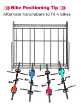 Kemimoto Multi-functional Width Adjustable 4 Bike Stand Storage Rack                                     - H0320-00002 - Image 2
