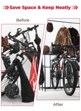 Kemimoto Multi-functional Width Adjustable 4 Bike Stand Storage Rack                                     - H0320-00002 - Image 3