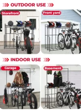 Kemimoto Multi-functional Width Adjustable 4 Bike Stand Storage Rack                                     - H0320-00002 - Image 4