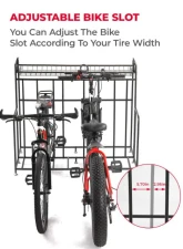 Kemimoto Multi-functional Width Adjustable 4 Bike Stand Storage Rack                                     - H0320-00002 - Image 5