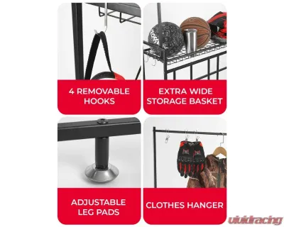 Kemimoto Multi-functional Width Adjustable 4 Bike Stand Storage Rack - H0320-00002