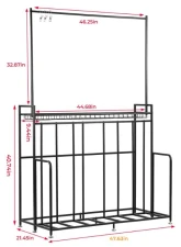 Kemimoto Multi-functional Width Adjustable 4 Bike Stand Storage Rack                                     - H0320-00002 - Image 7